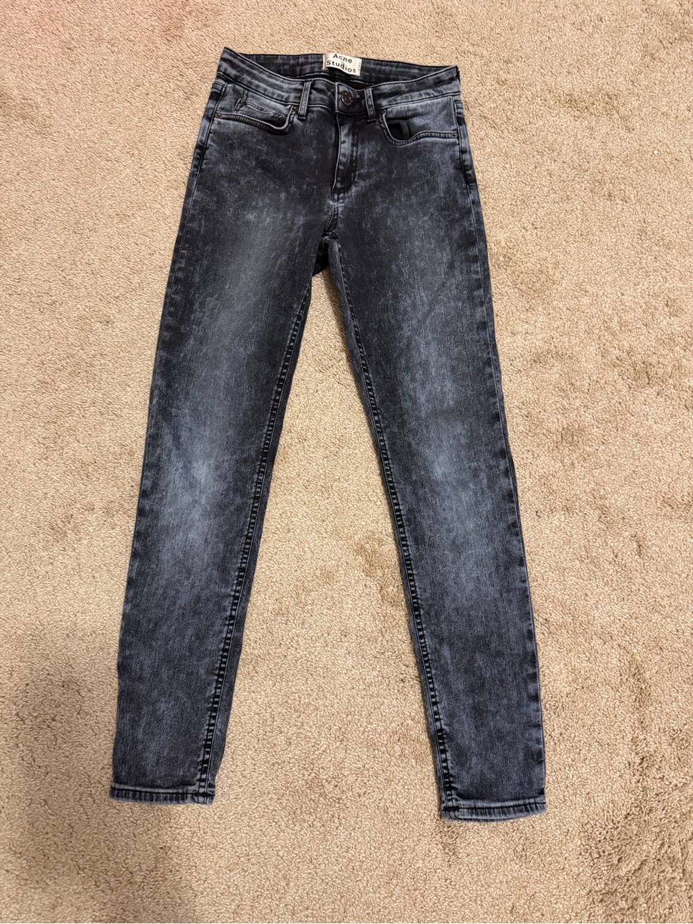 Acne Studios Black Washed Jeans size 25